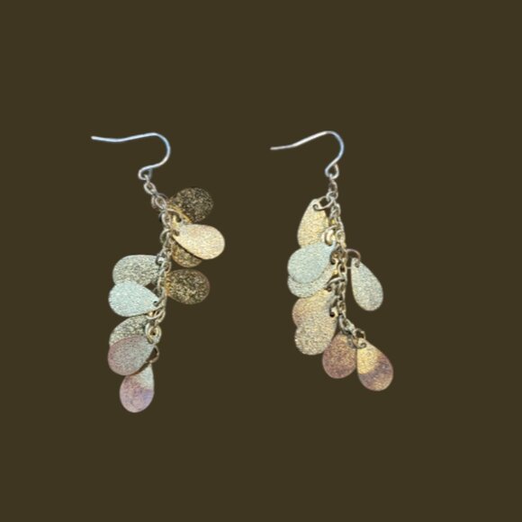 Fluttery Golden Dangle Earrings - Picture 1 of 7